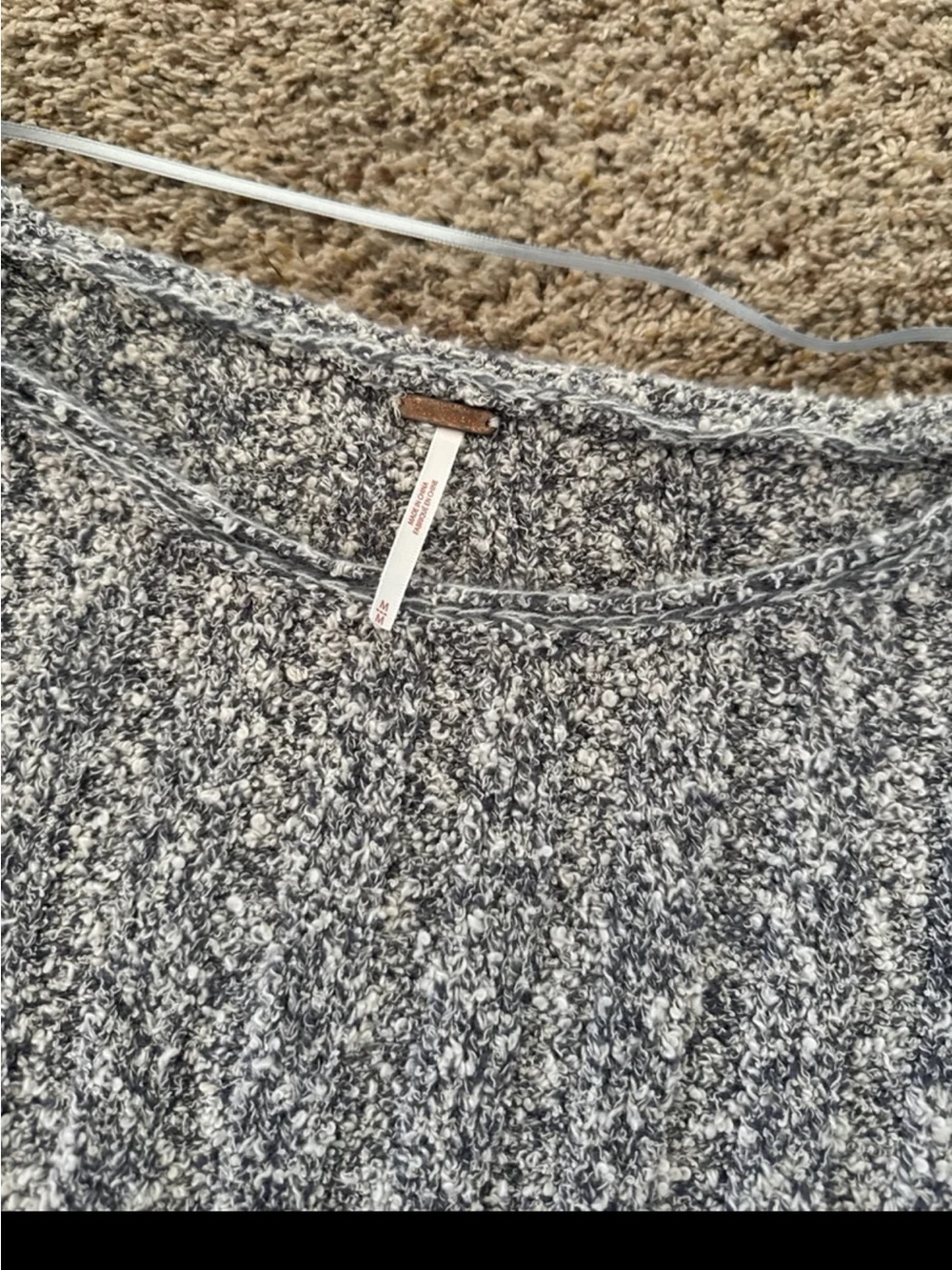 Free People Good Day Pullover Sweater Charcoal Gray Size Medium - Picture 9 of 12
